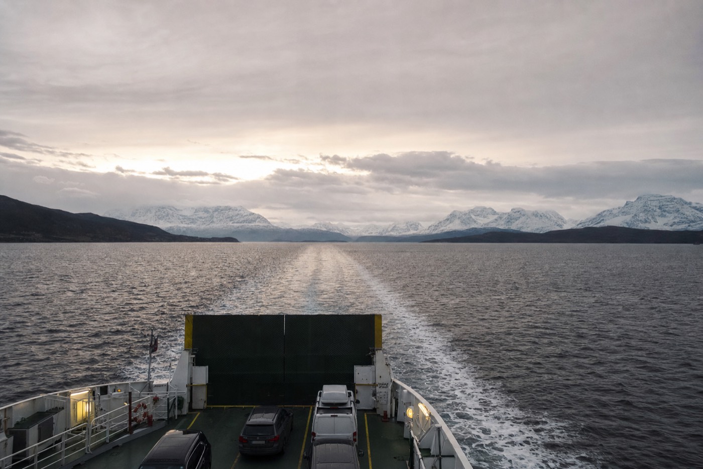 The car ferry crossing to Lofoten